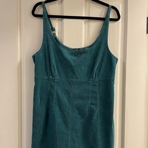 Wild Fable Teal Corduroy Pinafore Dress